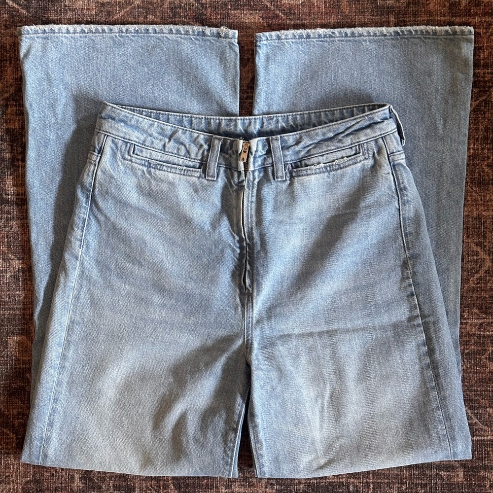 &Denim Wide Leg High Waist Jean | Women’s 28 | Light Wash